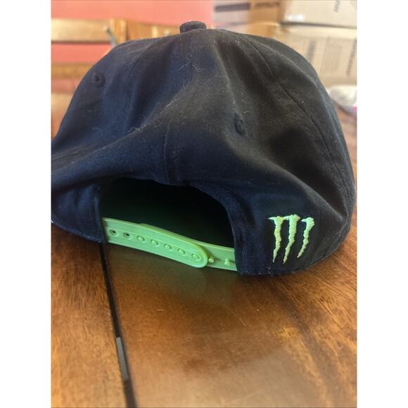 Monster Energy Hat Cap One Size Black Green Snapback Adjustable swag - Picture 2 of 4